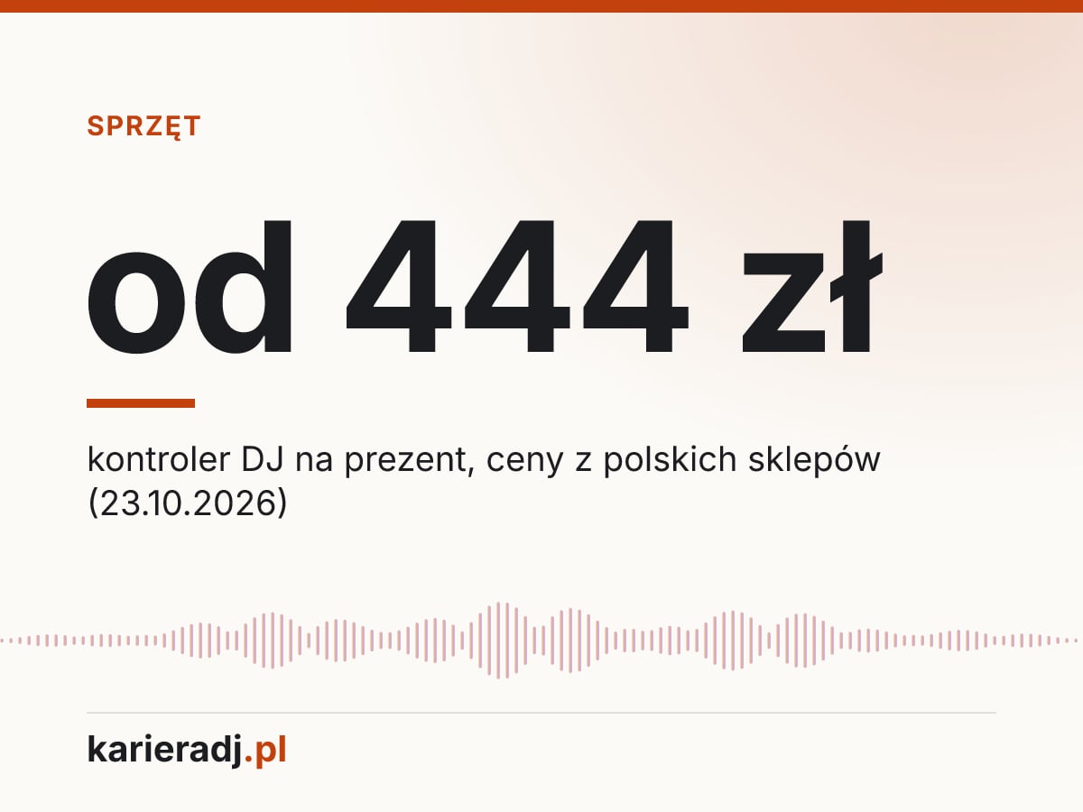 od 444 zł: kontroler DJ na prezent, ceny z polskich sklepów (23.10.2026)