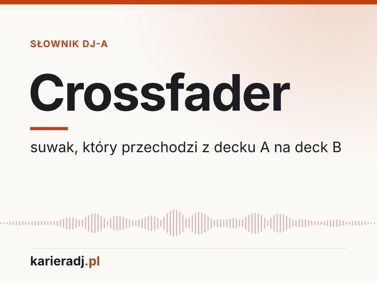 Crossfader: suwak, który przechodzi z decku A na deck B